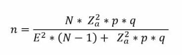 Formula muestreo aleatorio simple variable cualitativa finita