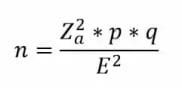 Formula muestreo aleatorio simple variable cualitativas infinita