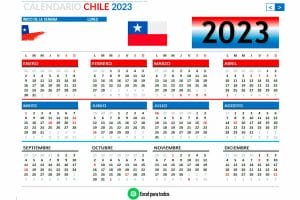 Calendario 2023 Chile con Feriados