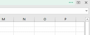 Opción para mostrar la cinta de opciones en Excel